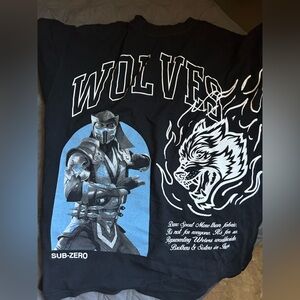 Darc Sport Black Sub-Zero Wolves Graphic Tee with Blue Accents